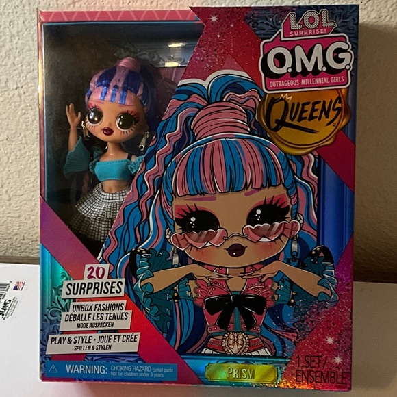 L.O.L. Surprise! O.M.G. Queens Doll - Vibrant Blue and Pink - Picture 1 of 1